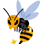 誘導防御　スズメバチ　イラスト